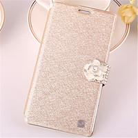 For Samsung Galaxy Case Card Holder / Rhinestone / with Stand / Flip Case Full Body Case Glitter Shine PU Leather SamsungWin / Style Duos