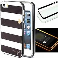 For iPhone 5 Case LED Flash Lighting / Pattern Case Back Cover Case Lines / Waves Soft TPU iPhone SE/5s/5