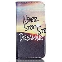 For Samsung Galaxy Case Card Holder / Wallet / with Stand / Flip Case Full Body Case Word / Phrase PU Leather SamsungS6 edge plus / S6 /