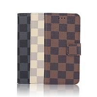 For iPhone 7 Plus 4.7 Inch Grid Pattern High Quality Luxury PU Wallet Leather Case for iPhone 6s 6 Plus