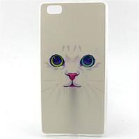 For Huawei Case / P8 Lite Pattern Case Back Cover Case Cat Soft TPU Huawei Huawei P8 Lite