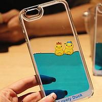 For iPhone 5 Case Flowing Liquid / Transparent Case Back Cover Case Cartoon Hard PC iPhone SE/5s/5