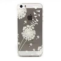 For iPhone 5 Case Transparent Case Back Cover Case Dandelion Soft TPU iPhone SE/5s/5