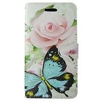 For Samsung Galaxy Case Card Holder / Wallet / with Stand / Flip Case Full Body Case Butterfly PU Leather SamsungTrend Lite / Trend Duos