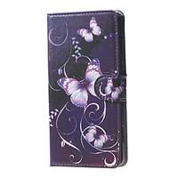 For Alcatel Case Wallet / Card Holder / with Stand / Flip / Pattern Case Full Body Case Butterfly Hard PU Leather Alcatel
