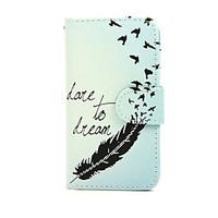 For Nokia Case Wallet / Card Holder / with Stand Case Full Body Case Feathers Hard PU Leather Nokia Nokia Lumia 635