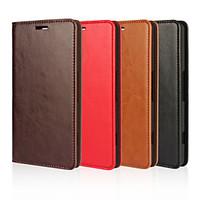 For Nokia Case Wallet / Card Holder / with Stand Case Full Body Case Solid Color Hard Genuine Leather Nokia Nokia Lumia 950 / Other