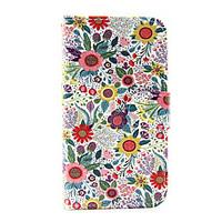 For Samsung Galaxy Case Card Holder / Wallet / with Stand / Flip Case Full Body Case Flower PU Leather Samsung J5 / J1