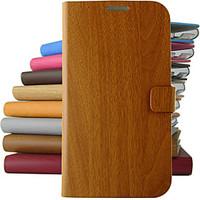 For Samsung Galaxy Note with Stand / Flip Case Full Body Case Wood Grain PU Leather Samsung Note 3 / Note 2