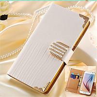 for Samsung Galaxy S7 Luxury Wallet Card Crystal Bling PU Leather Case Rhinestone Phone Cover Case For Samsung Galaxy S3/S4/S5/S6/S6 Edge/S7 edge