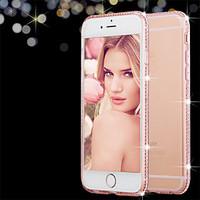 For iPhone 5 Case Rhinestone / Transparent Case Back Cover Case Glitter Shine Soft TPU iPhone SE/5s/5