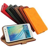 For Samsung Galaxy Case Card Holder / with Stand / Flip / Magnetic Case Full Body Case Solid Color PU Leather Samsung A7 / A5 / A3