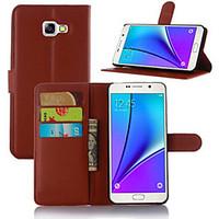 For Samsung Galaxy Case Card Holder / with Stand / Flip / Magnetic Case Full Body Case Solid Color PU Leather SamsungA7(2016) / A5(2016)