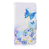 For Samsung Galaxy Case Wallet / Card Holder / with Stand / Flip Case Full Body Case Butterfly PU Leather SamsungS6 edge plus / S6 edge /