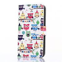 For Samsung Galaxy Case Card Holder / Wallet / with Stand / Flip / Pattern Case Full Body Case Owl PU Leather SamsungOn 7 / On 5 / J3 /