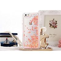 For iPhone 7 Plus Liquid Glitter Romantic Love Case Transparent Hard Case For iphone 5/5S Cases
