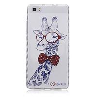 For Huawei Case / P8 / P8 Lite Transparent Case Back Cover Case Cartoon Soft TPU Huawei Huawei P8 / Huawei P8 Lite