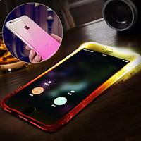 For iPhone 6 Case / iPhone 6 Plus Case Waterproof / LED Flash Lighting Case Back Cover Case Color Gradient Soft TPUiPhone 6s Plus/6 Plus