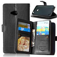 For Nokia Case Wallet / Card Holder / with Stand Case Full Body Case Solid Color Hard PU Leather Nokia Nokia Lumia 930 / Nokia Lumia 640