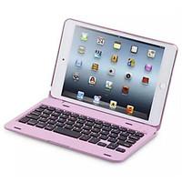 For Case Cover with Stand with Keyboard Flip Full Body Case Solid Color Hard PC for iPad Mini 4