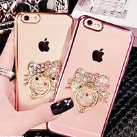 for iphone 6 case iphone 6 plus case rhinestone plating ring holder tr ...