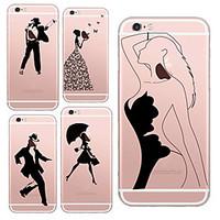 For iPhone 7 MAYCARI Beauties and Dancers Soft Transparent TPU Back Case for iPhone 6s 6 Plus