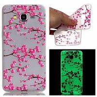 For Samsung Galaxy Case Glow in the Dark / Pattern Case Back Cover Case Flower TPU SamsungJ3 / J1 Ace / Grand Prime / Grand Neo / Core