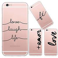 For iPhone 7 MAYCARI Because of Love TPU Back Case for iPhone 6s 6 Plus