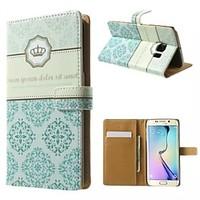 For Samsung Galaxy Case Wallet / Card Holder / with Stand / Flip Case Full Body Case Flower PU Leather SamsungS7 edge plus / S7 edge / S7