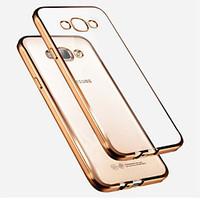 For Samsung Galaxy Case Plating / Translucent Case Back Cover Case Solid Color TPU Samsung A7 / A5