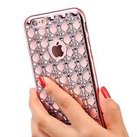 For iPhone 6 Case / iPhone 6 Plus Case Rhinestone / Plating Case Back Cover Case Glitter Shine Soft TPUiPhone 6s Plus/6 Plus / iPhone