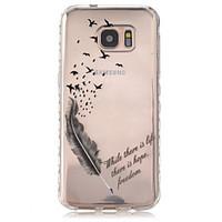 For Samsung Galaxy S7 Edge Transparent / Pattern Case Back Cover Case Feathers TPU Samsung S7 edge / S7