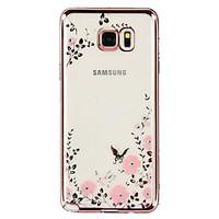 for samsung galaxy note rhinestone plating transparent pattern case ba ...