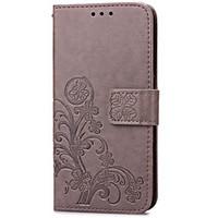 For Samsung Galaxy Case Card Holder / Wallet / with Stand / Flip / Embossed Case Full Body Case Flower PU Leather SamsungS5 Mini / S4