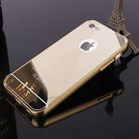 for iphone 5 case plating mirror case back cover case solid color hard ...