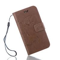 For Samsung Galaxy Case Wallet / Card Holder / with Stand / Flip / Embossed Case Full Body Case Butterfly PU Leather SamsungS7 Active /