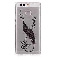 for huawei case p9 p9 lite transparent case back cover case feathers s ...