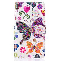 For Samsung Galaxy Case Wallet / Card Holder / with Stand / Flip Case Full Body Case Butterfly PU Leather SamsungJ5 (2016) / J5 / Grand
