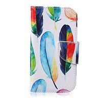 For Samsung Galaxy Case Wallet / Card Holder / with Stand / Flip Case Full Body Case Feathers PU Leather SamsungS6 edge plus / S6 edge /