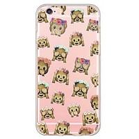 For iPhone 7 Back Cover Transparent Body / Ultra-thin Dog TPU for Apple iPhone SE/5s/5