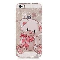 For iPhone 5 Case Ultra-thin / Transparent / Pattern Case Back Cover Case Animal Soft TPU iPhone SE/5s/5