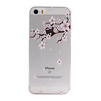 For iPhone 5 Case Ultra-thin / Transparent / Pattern Case Back Cover Case Flower Soft TPU for iPhone SE/5s/5