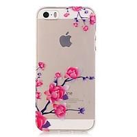 For iPhone 5 Case Transparent / Pattern Case Back Cover Case Flower Soft TPU iPhone 7 Plus / iPhone 7 / iPhone SE/5s/5