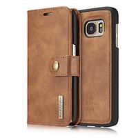 for Samsung Galaxy S8 Plus S8 Case Wallet Genuine Leather Cover Flip Card Holder Solid Color Two-in-One Cowhide Case S7 S7 Edge