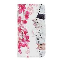 For Samsung Galaxy A5(2016) A3(2016)EFORCASE Flowers and Cats Painting PU Phone Case
