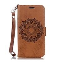for Samsung Galaxy S8 Mandala Embossed Leather Wallet for Samsung Galaxy S5 S6 S6Edge S7 S7Edge