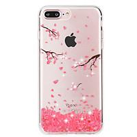 For iPhone 7 Case / iPhone 7 Plus Case Rhinestone / Transparent Case Back Cover Case Flower Soft TPU Apple iPhone 7 Plus / iPhone 7