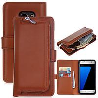 for Samsung Galaxy S8 Plus The New Plain Leather Wallet Zipper Versatile Combo for Samsung Galaxy S5 S6 S6Edge S7 S7Edge