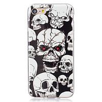 For Glow in the Dark IMD Case Back Cover Case Skull Soft TPU for Apple iPhone 7 Plus 7 6s Plus 6 Plus 6s 6 SE 5 S5 5C