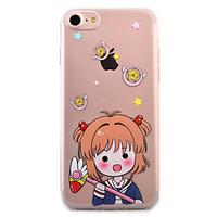 For iPhone 7 Case / iPhone 6 Case / iPhone 5 Case Transparent / Pattern Case Back Cover Case Cartoon Soft TPU AppleiPhone 7 Plus / iPhone